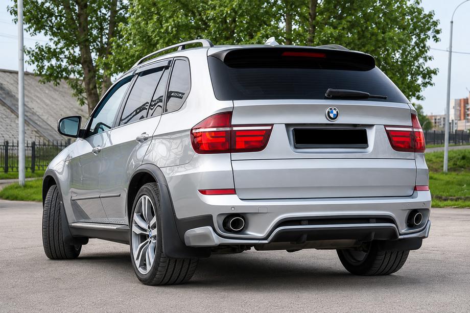 BMW X5 E70 2007-2013 гг. Задний диффузор (для 2010-2013 Base, под покраску) Image
