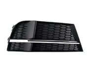 Audi A3 2012-2020 гг. Решетки противотуманных фар S-Style V-2 (2016-2020, 2 шт, Черный) фото 2