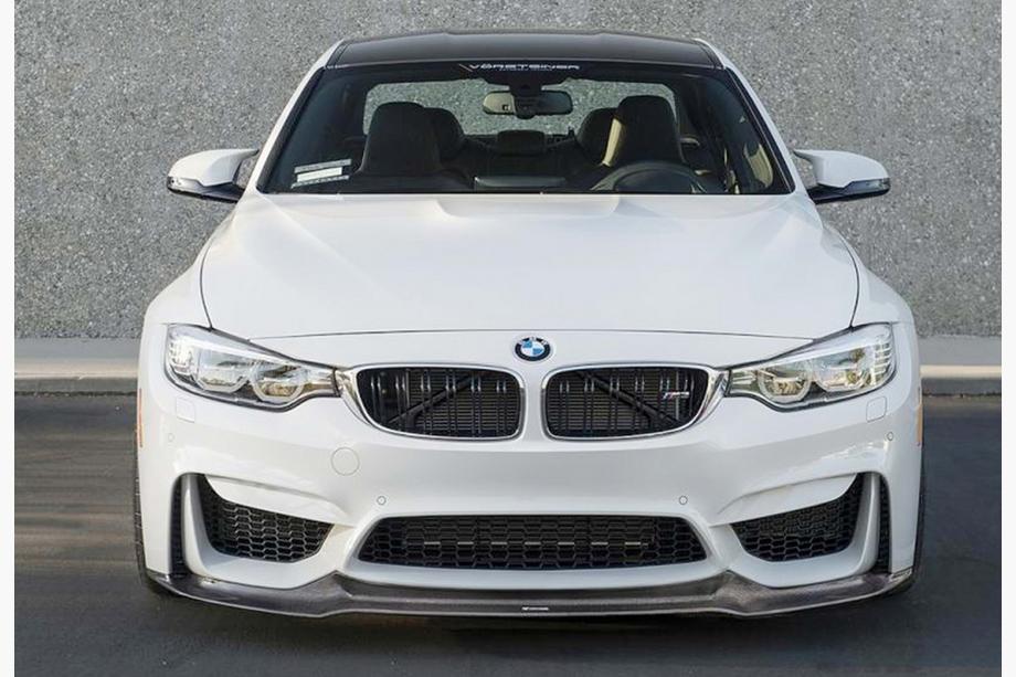 BMW 4 серия F32/F33/F36 2012-2020 гг. Передний Лип-Спойлер DPT V-2 (Для M4, Черный Глянец) Image