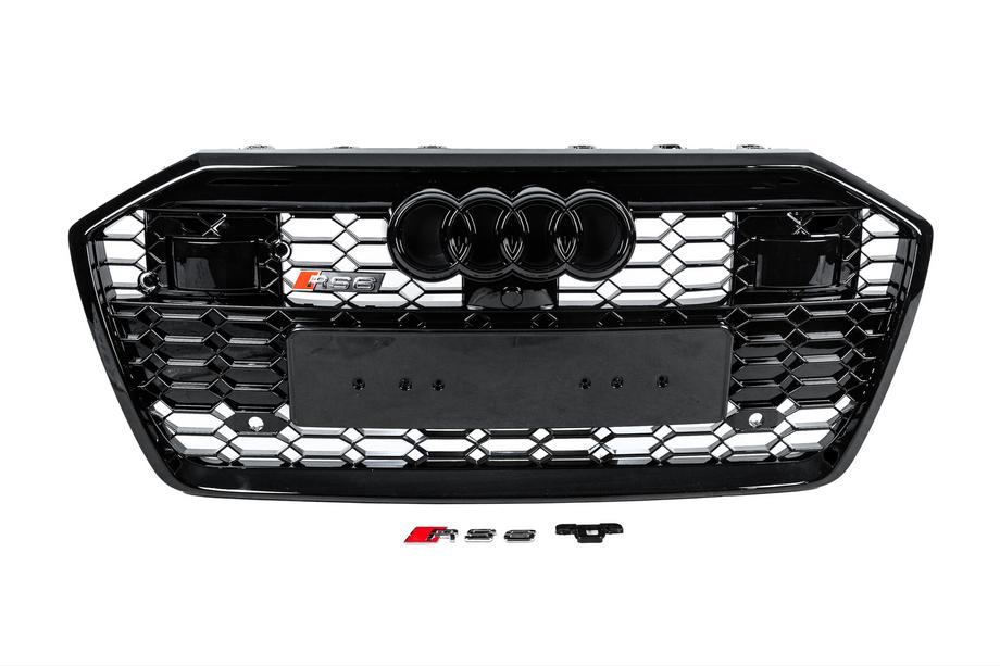 Audi A6 C8 2018–2025 гг. Передняя решетка RS-Style (с ACC, черная) Image