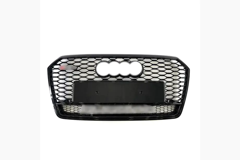 Audi A7 2010-2018 гг. Передняя решетка RS-Style с надписью Quattro (2015-2018, черная) Фото 3