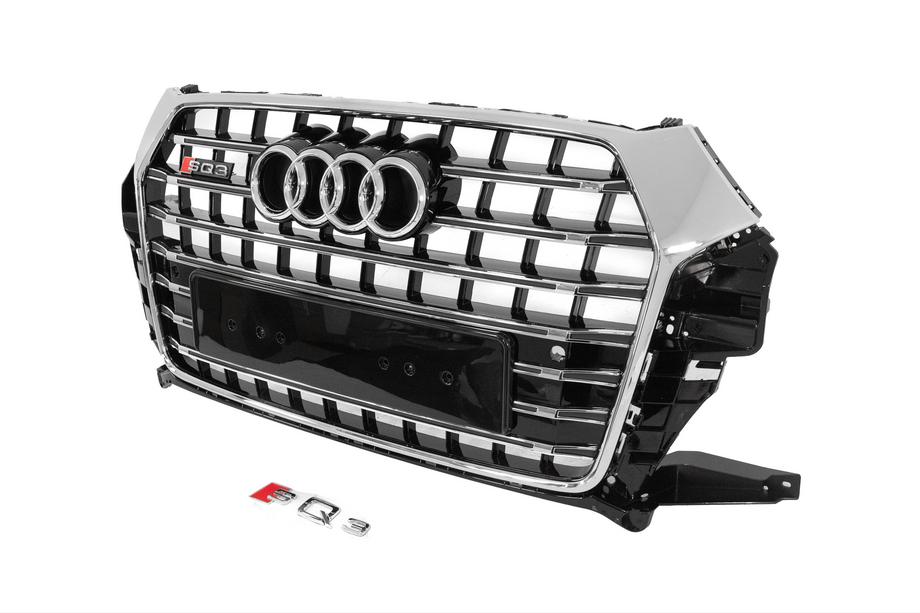 Audi Q3 2011-2019 гг. Передняя решетка RSQ-Style (2015-2019, черная с хромом) Фото 2