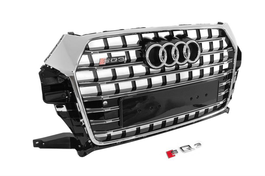 Audi Q3 2011-2019 гг. Передняя решетка RSQ-Style (2015-2019, черная с хромом) Фото 3