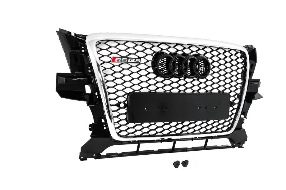 Audi Q5 2008-2017 гг. Передняя решётка RSQ-Style (2008-2012, чёрная с хромом) Фото 3