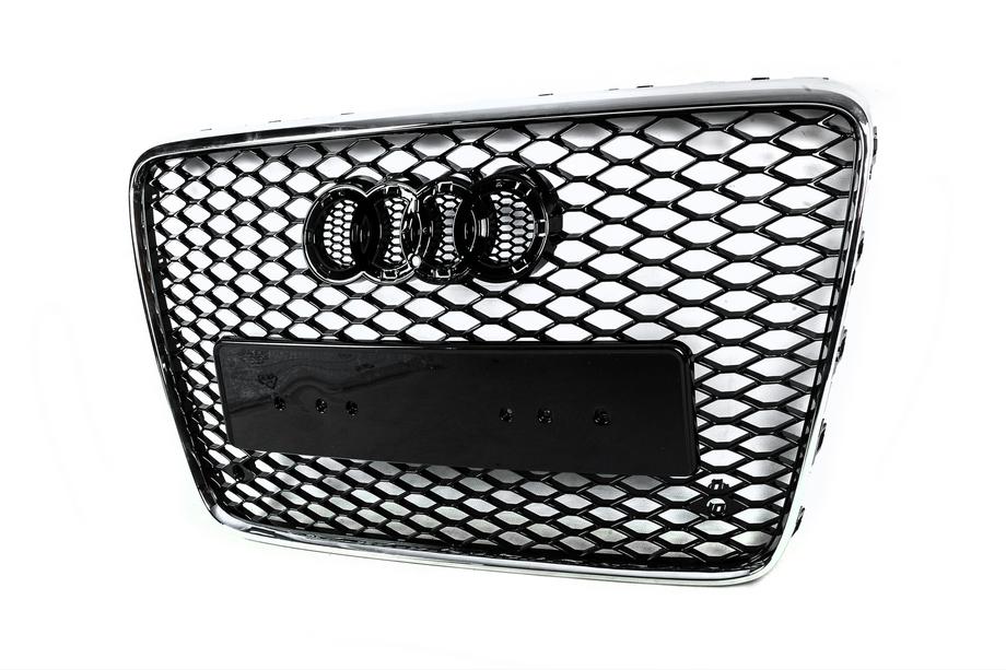 Audi Q7 2005-2015 гг. Передняя решетка RSQ-Style (черная с хромом) Фото 6