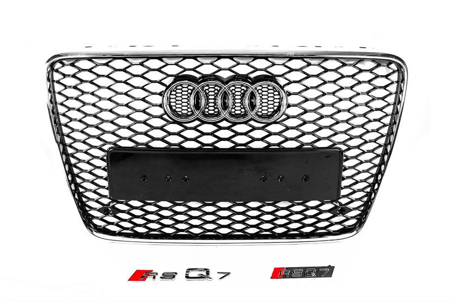 Audi Q7 2005-2015 гг. Передняя решетка RSQ-Style (черная с хромом)
