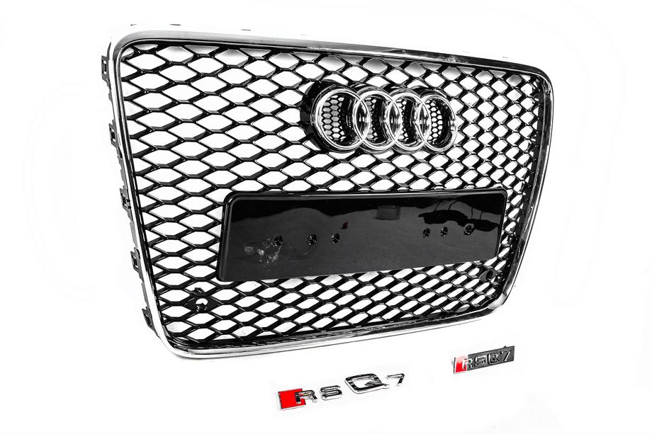 Audi Q7 2005-2015 гг. Передняя решетка RSQ-Style (черная с хромом) Фото 3