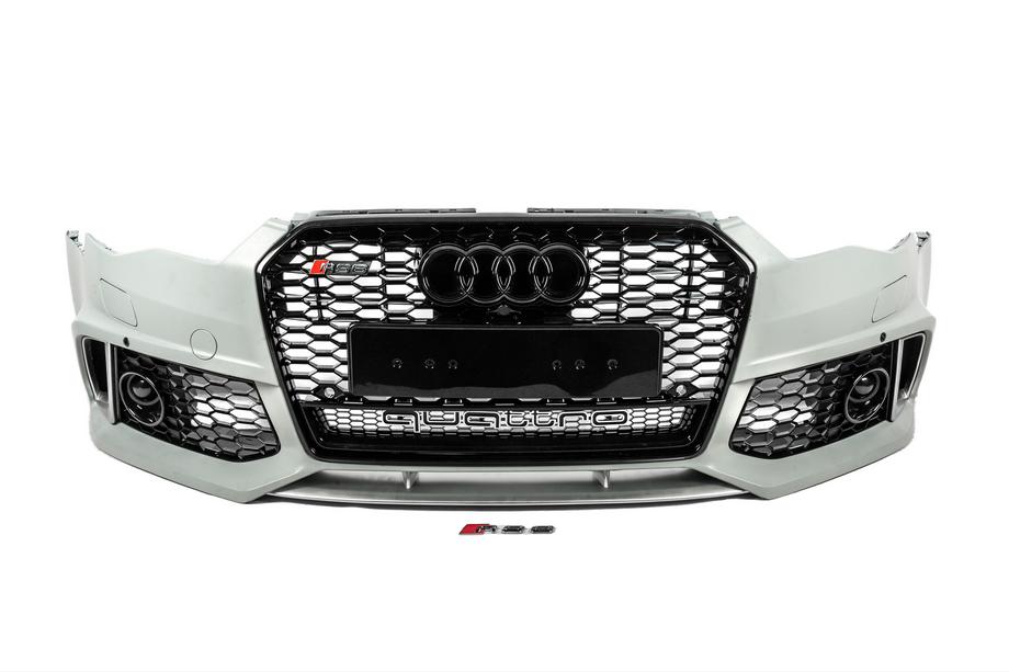 Audi A6 C7 2011-2017 гг. Передний бампер с черной решеткой RS6-Style (2014–2017) Image