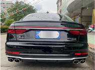 Audi A8 2018- гг. Задний диффузор с насадками S-Style (2022+) фото 1
