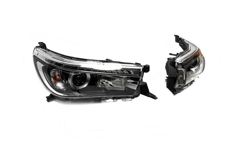 Toyota Hilux 2015- гг. Передние фары OEM V2 2015-2019 (под ксеноновую или LED лампу, комплект 2 шт.) Фото 5