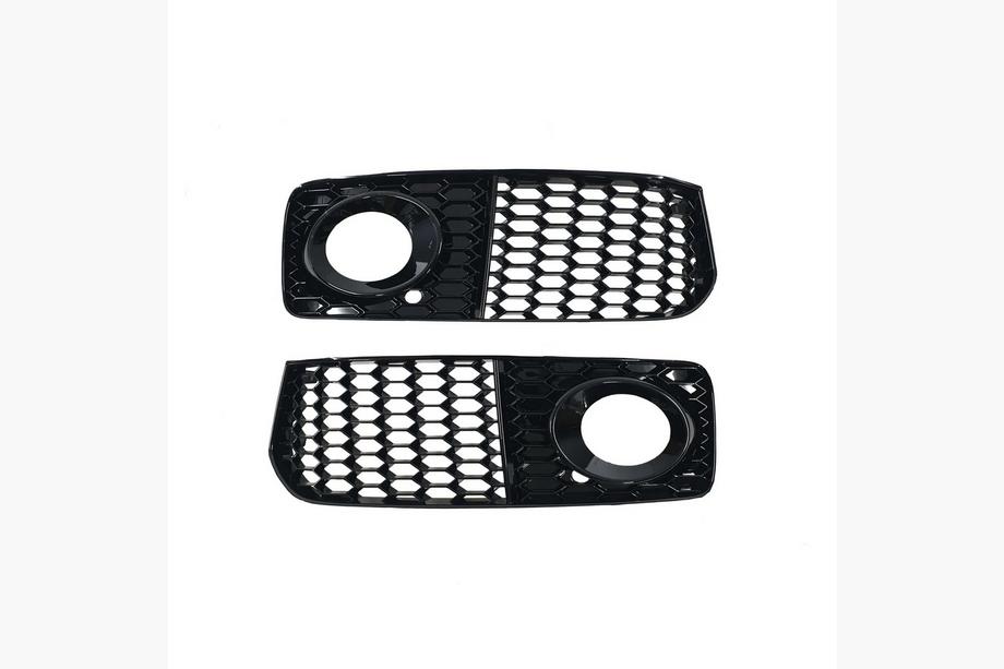 Audi A5 2007-2015 гг. Решетки противотуманных фар RS-Style (для S-Line, 2007-2011, 2 шт, Черный) Фото 2