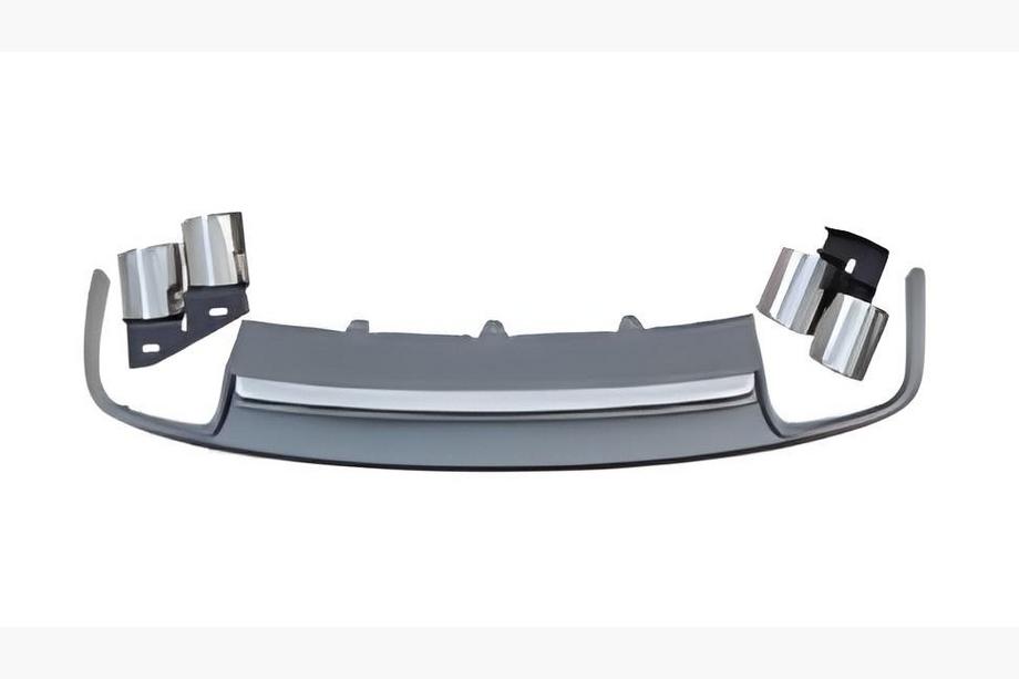 Audi A4 B8 2007-2015 гг. Задний диффузор с насадками на выхлоп S-Style (2007-2011) Image