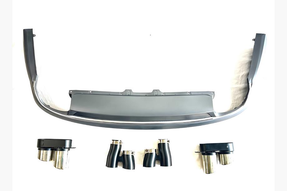 Audi A8 2010-2018 гг. Задний диффузор с насадками S-Style (2014-2018) Image