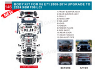 BMW X6 E71 2008–2014 гг. Комплект рестайлинга в X6M F96 LCI фото 3