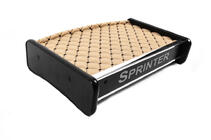 Mercedes Sprinter W901/902/903/904/905 1995-2006 гг. Полка на торпедо (2000-2006, Бежевая с черной строчкой) фото 3