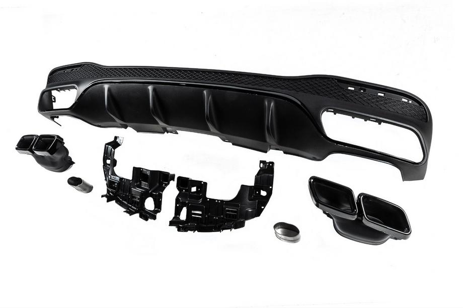 Mercedes GLE/ML class W166 2011-2018 гг. Задний диффузор для GLE (дизайн GLE63 Black) Фото 5