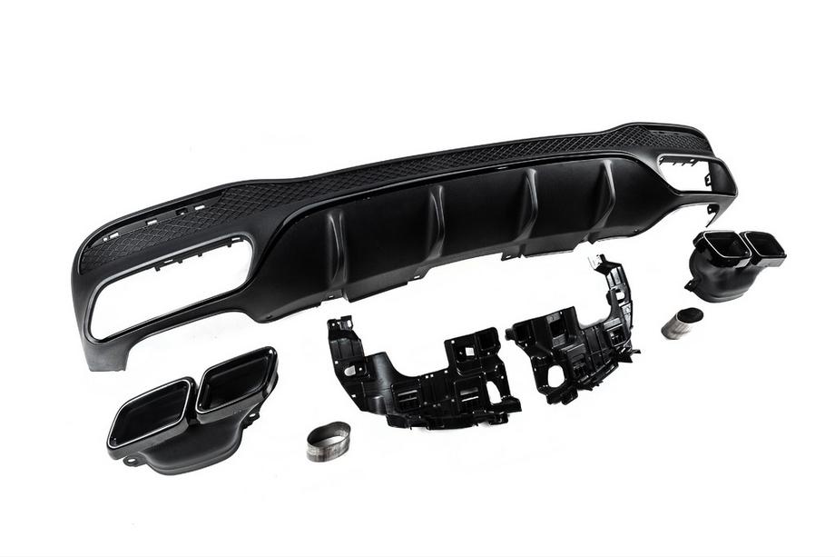 Mercedes GLE/ML class W166 2011-2018 гг. Задний диффузор для GLE (дизайн GLE63 Black) Фото 4