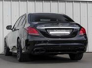 Mercedes C-сlass W205 2014-2021 гг. Задний диффузор с насадками Black (Дизайн C63 2018-2021) фото 1