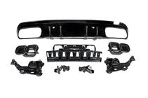 Mercedes C-сlass W205 2014-2021 гг. Задний диффузор с насадками Black (Дизайн C63 2018-2021) фото 2