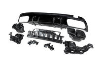Mercedes C-сlass W205 2014-2021 гг. Задний диффузор с насадками Black (Дизайн C63 2018-2021) фото 4