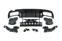 Mercedes C-сlass W205 2014-2021 гг. Задний диффузор с насадками Black (Дизайн C63 2018-2021) фото 6