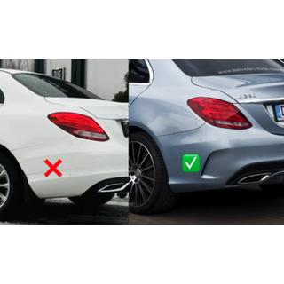 Задний диффузор с насадками Black (Дизайн C63 2018-2021) фото 3