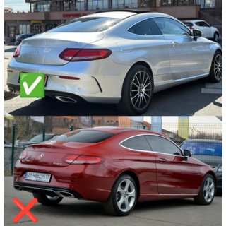 Задний диффузор с насадками Black (для Coupe дизайн AMG63) фото 3