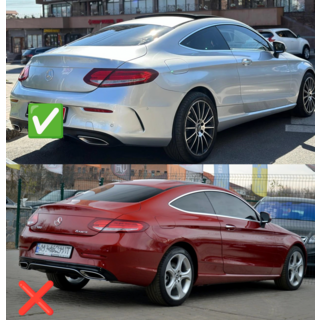 Задний диффузор с насадками Black (для Coupe дизайн AMG63) фото 3