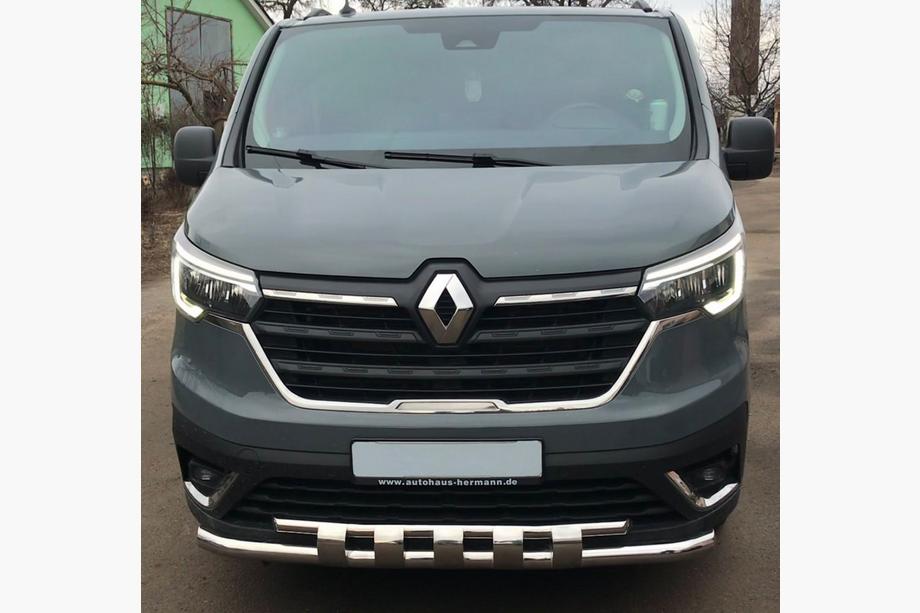 Renault Trafic 2015- гг. Передняя защита Shark ST015 (2021+, Нержавейка) Image