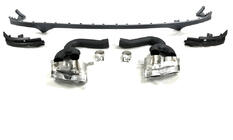 Задний диффузор с насадками на выхлоп QRS-Style (2018-2023, Черный) фото 1