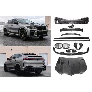 Комплект обвеса с капотом Carbon V2 (2018-2022) BMW X6 G06 2019–2027 гг. фото 1