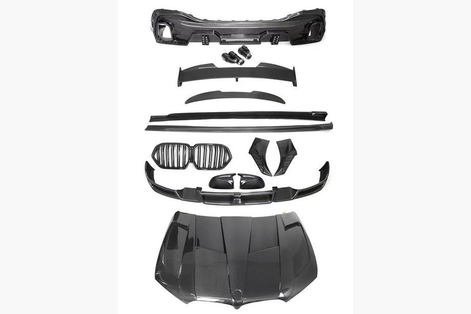 BMW X6 G06 2019–2027 гг. Комплект обвеса с капотом Carbon V2 (2018-2022) Фото 3