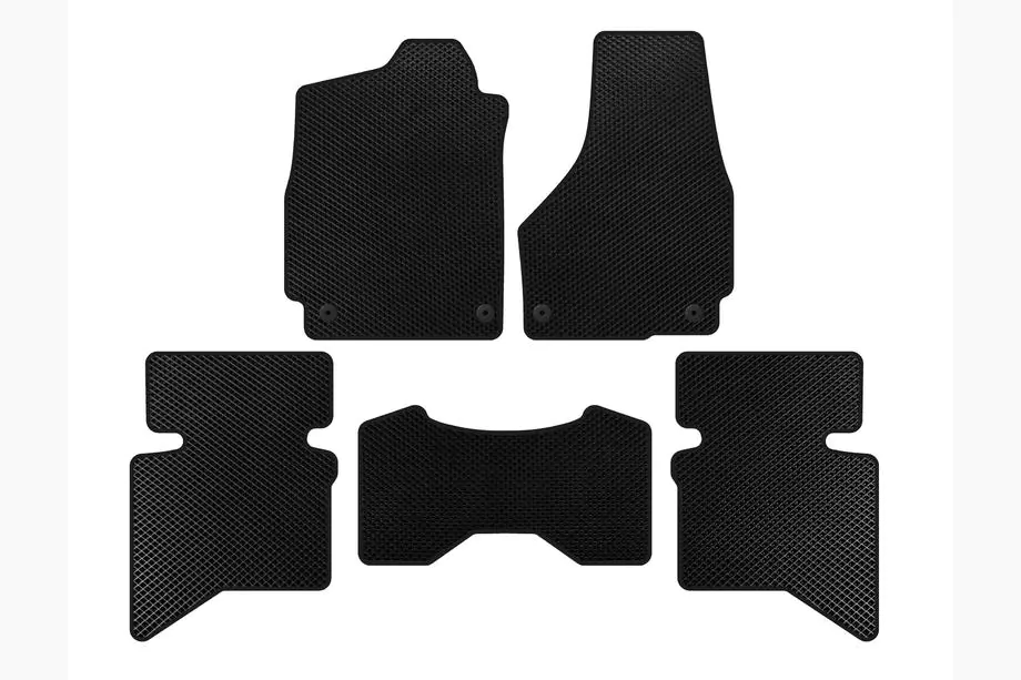 Dodge RAM (DS/DJ/D2) 2009–2024 гг. Коврики EVA (2009+, 5-местный/Двойная кабина, Черный)