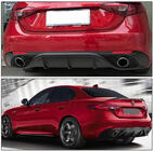 Alfa Romeo Giulia 2016-2022 гг. Диффузор Заднего Бампера с Насадками V1 (Пластик) фото 4