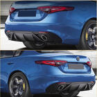 Alfa Romeo Giulia 2016-2022 гг. Диффузор Заднего Бампера с Насадками V1 (Пластик) фото 5