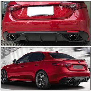 Диффузор Заднего Бампера с Насадками V1 (Пластик) Alfa Romeo Giulia 2016-2022 гг. фото 4