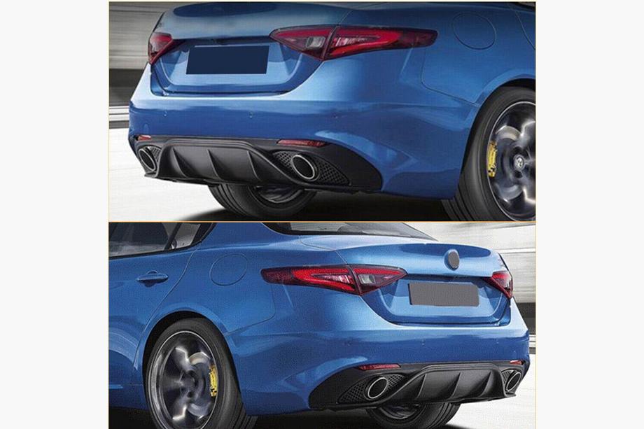 Alfa Romeo Giulia 2016-2022 гг. Диффузор заднего бампера Lip Carbon V2 (Карбон) Фото 6