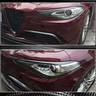 Реснички на Фары (Сухой Карбон) Alfa Romeo Giulia 2016-2022 гг. фото 3