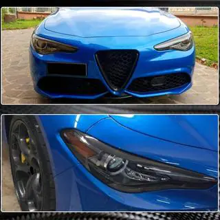 Реснички на Фары (Сухой Карбон) Alfa Romeo Giulia 2016-2022 гг. фото 4