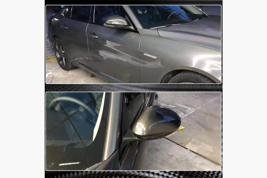 Alfa Romeo Giulia 2016-2022 гг. Накладки на Зеркала (Dry Carbon) Фото 11