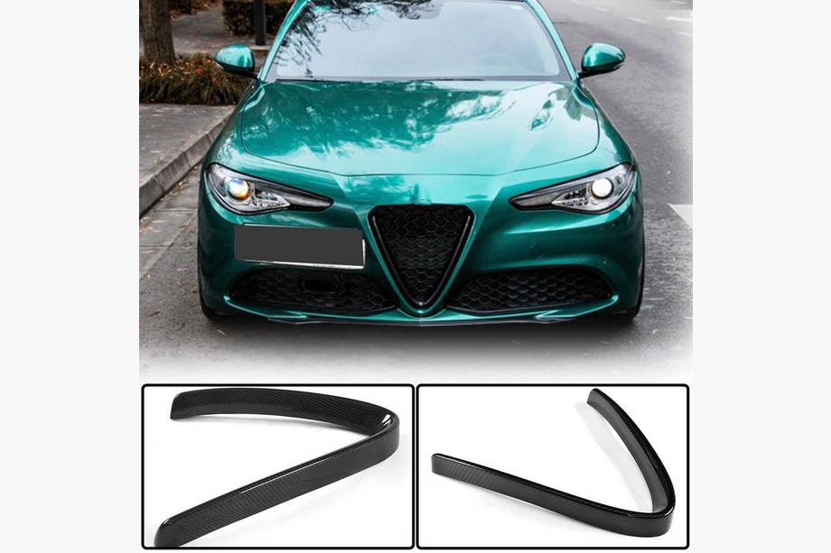 Alfa Romeo Giulia 2016-2022 гг. Накладка на решетку (для Base, Сухой карбон) Image