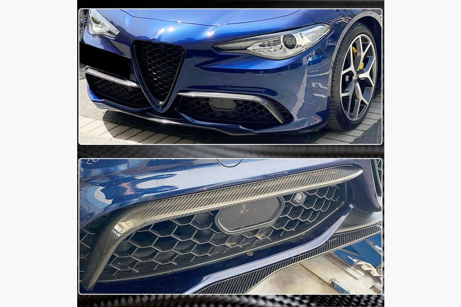 Alfa Romeo Giulia 2016-2022 гг. Накладки на Противотуманные Фары (для Sport, Пластик) Фото 5