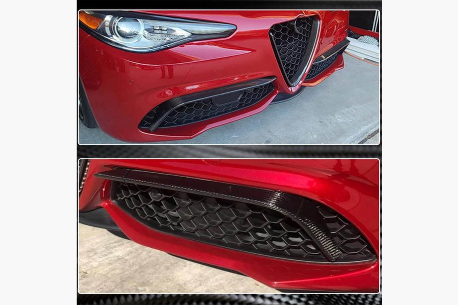Alfa Romeo Giulia 2016-2022 гг. Накладки на Противотуманные Фары (для Sport, Пластик) Фото 6