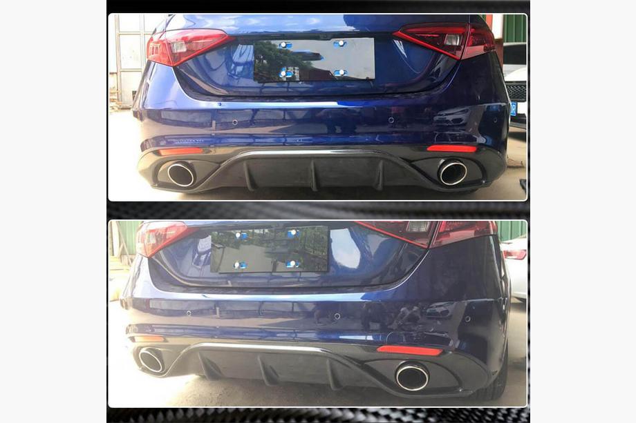 Alfa Romeo Giulia 2016-2022 гг. Диффузор заднего бампера (для Sport, Карбон) Фото 5