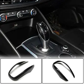 Накладка на Ручку КПП (Dry Carbon) Alfa Romeo Giulia 2016-2022 гг. фото 2