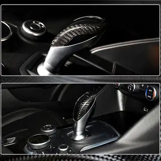 Накладка на Ручку КПП (Dry Carbon) Alfa Romeo Giulia 2016-2022 гг. фото 4