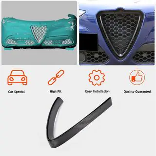 Накладка на решетку радиатора (2017-2023, Сухой карбон) фото 2