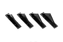 Универсальный Задний Диффузор Тип-F (4шт, Черный Глянец, ABS-Пластик) фото 1