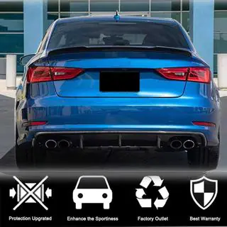 Диффузор заднего бампера V1 (для Base Sedan 2012-2016, Карбон) фото 2