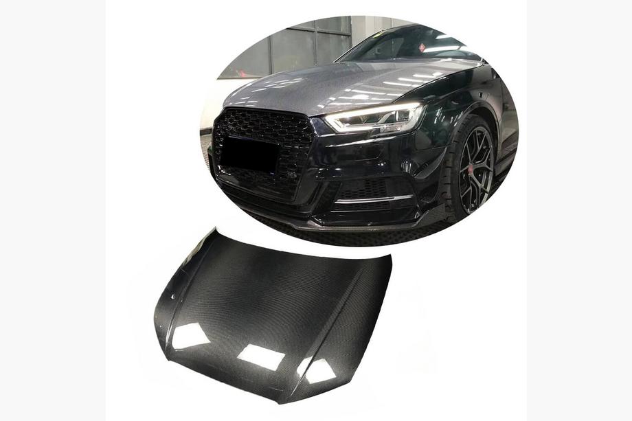 Audi A3 2012-2020 гг. Капот V2 (для Sedan 2012-2016, Карбон) Image